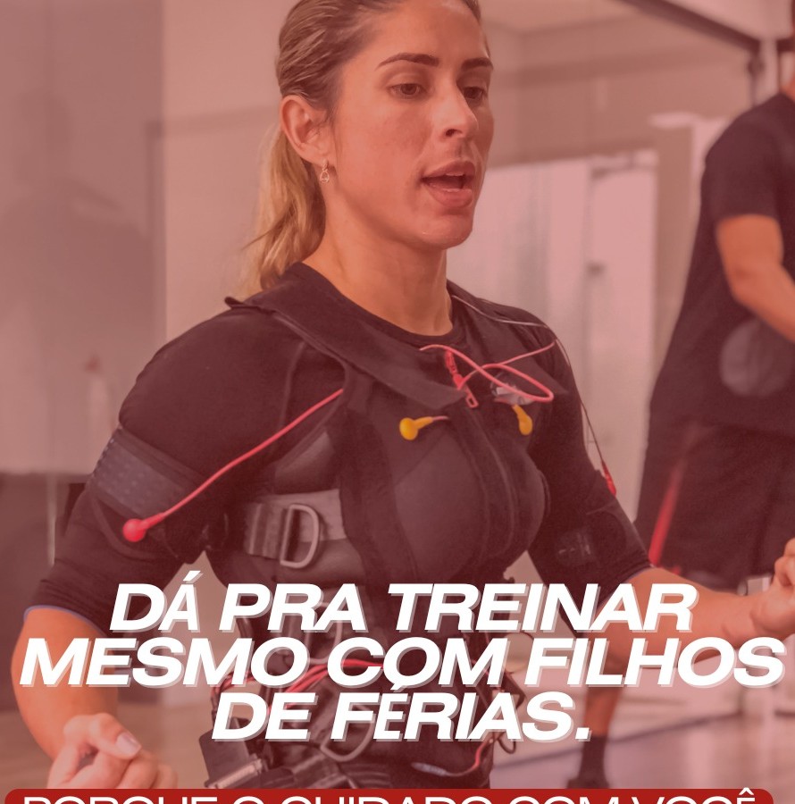 Treino com tecnologia de eletroestimulação em ambiente da marca